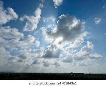 Group of clouds blocking the sun
