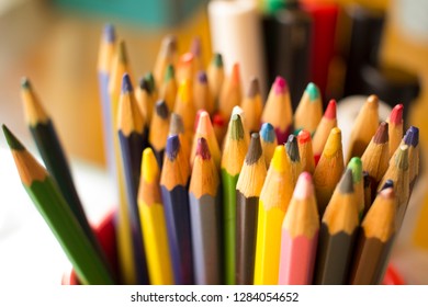 Group of colored pencils