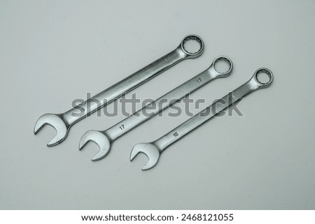 A group of Combination Spanner isolated on white background
