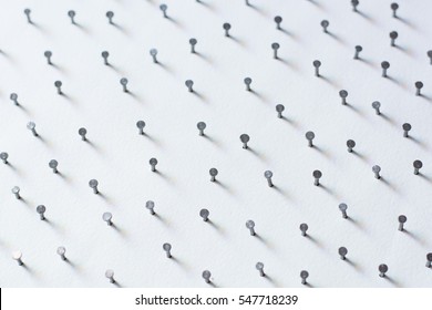 Group of Concrete nails Galvanized dip color on white paper background - Shutterstock ID 547718239