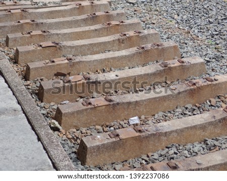 Group of concrete used as railway bolster