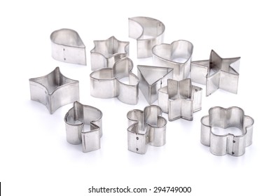 Group Of Cookie Cutters Isolated On White