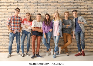 Group Of Cool Teenagers Indoors