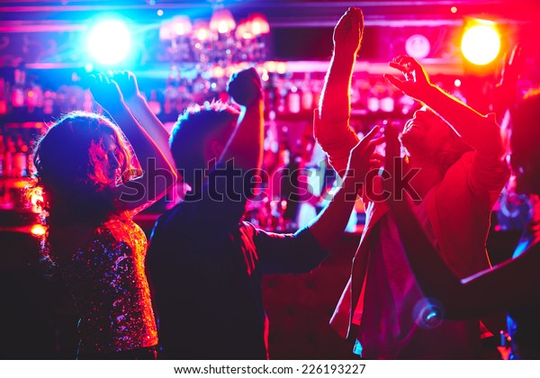 Group Dance Lovers Enjoying Disco Nightclub Stock Photo (Edit Now ...