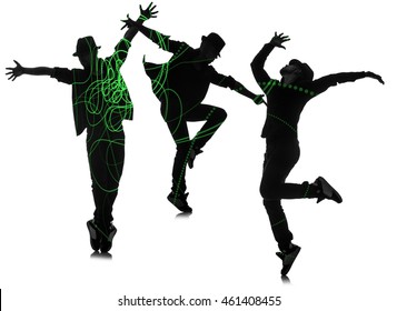 Group of dancer in dancing abstract concept