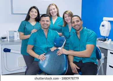 Group Of Dentists And Medical Assistants