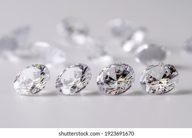 Group Diamonds On White Background Stock Photo 1923691670 