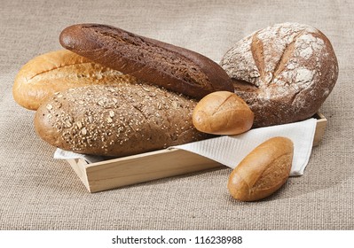 Group of different types of bread