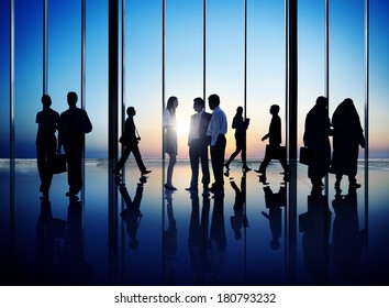 Group Of Diverse Business People In Office Building