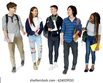 Group Of Diverse High School Students Studio Portrait