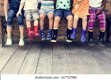 Group of Diverse Kids Sitting Together