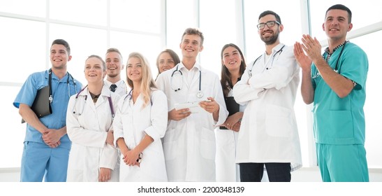 Group Of Diverse Medical Staff Standing Together.