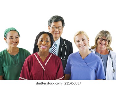 Group of Diverse Multiethnic Medical People