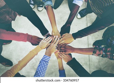Group of Diverse Multiethnic People Teamwork Concept - Shutterstock ID 334760957