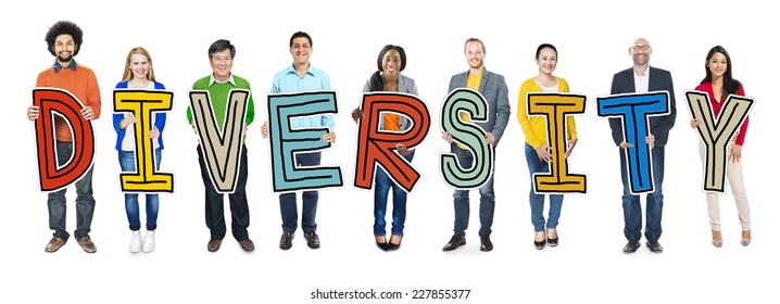 Group of Diverse People Holding Word Diversity