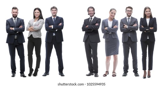 Group Of Diverse People Isolated Over White Background