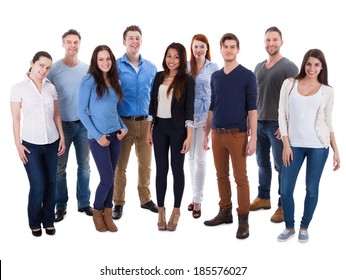 Group Of Diverse People Isolated Over White Background