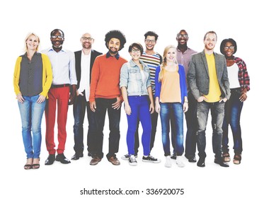 Group Of Diverse People Standing Together Concept