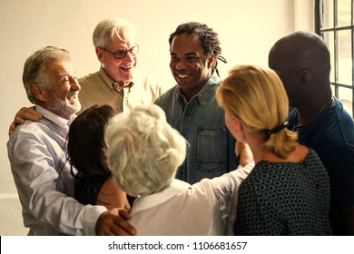 Group Of Diverse People Supporting Each Other