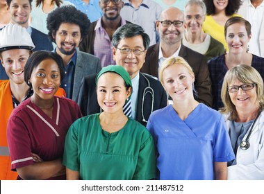 Group Of Diverse People With Various Occupations