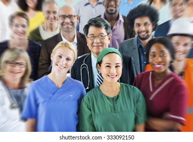 Group Diverse People Various Occupations Concept