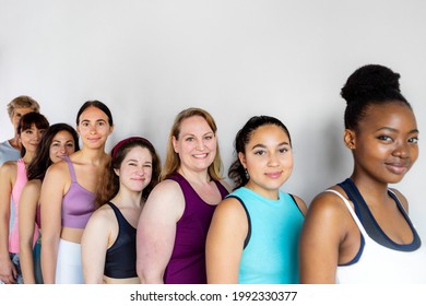 Group Of Diverse People In Yoga Class