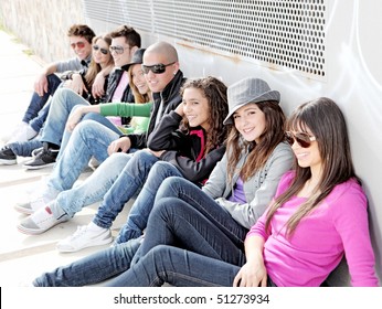 Group Of Diverse Urban Teenagers