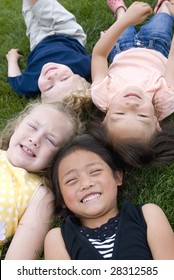 A Group Of Diverse Young Kids Playing