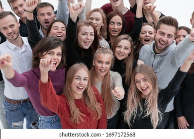 group of diverse young people standing together - Shutterstock ID 1697172568