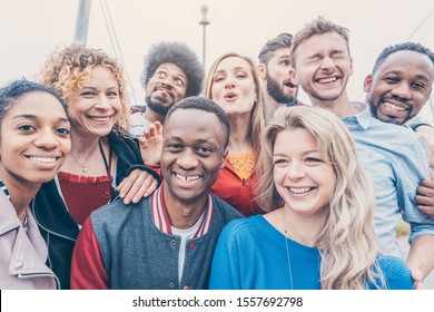 Group Of Diversity People Looking Into Camera