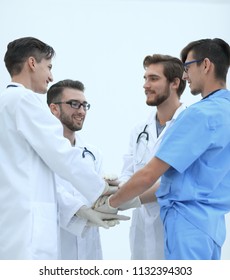 Group Of Doctors Giving A High Five