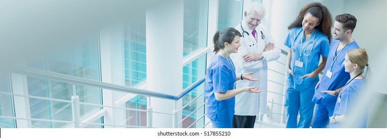 Group of doctors of medicine talking