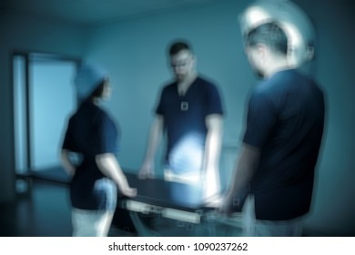 group of doctors operation blurred background / blurred background modern medical clinic doctors on surgery, surgeons at work