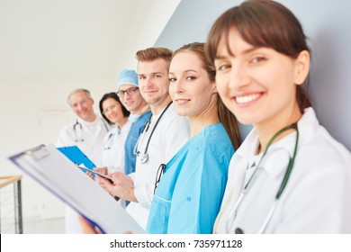 Group Of Doctors In Physician Apprenticeship As A Team In Training