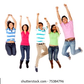 Group Happy Teenagers Smiling Looking Camera Stock Photo 90231895 ...