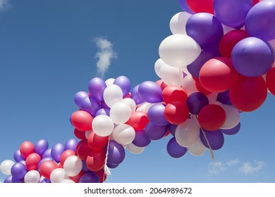 A group of floating balloons