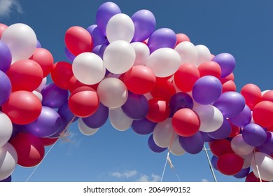 A group of floating balloons