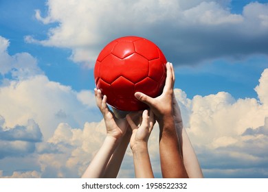 574 Hands Holding Together Soccer Ball Images, Stock Photos & Vectors ...