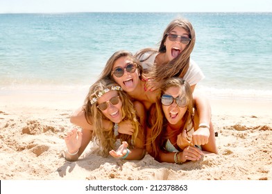 Nude teens on the beach