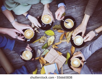 Group Of Friends With Coffee Cups