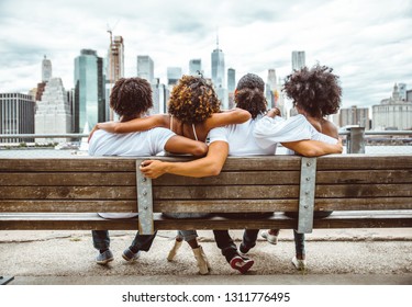 Group Of Friends Spending Time Togeher In New York City