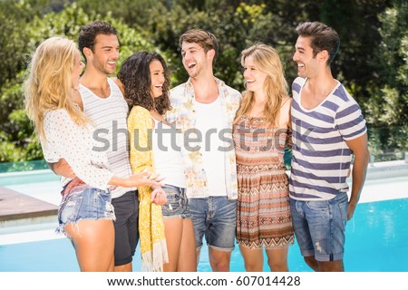 Similar – Image, Stock Photo Young people having fun in summer party outdoors