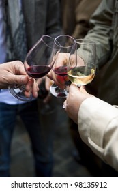 Group Of Friends Tasting Wine