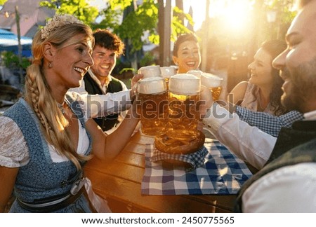 Similar – Image, Stock Photo Beer garden with a view of the Wannsee