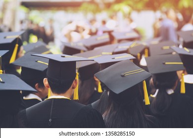 Group of Graduates during commencement. Concept education congratulation in University. Graduation Ceremony ,Congratulated the graduates in University during commencement.
