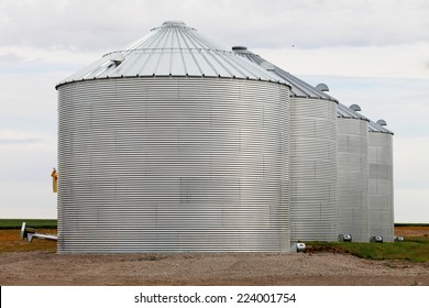 A group of granaries for storing wheat and other cereal grains.  