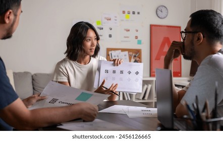 Group of Graphic designer working in office. brain storming, Artist Creative Designer Illustrator Graphic Skill Concept. - Powered by Shutterstock