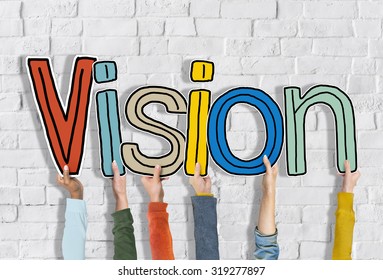 Group Hands Holding Letter Vision Stock Photo 319277897 | Shutterstock