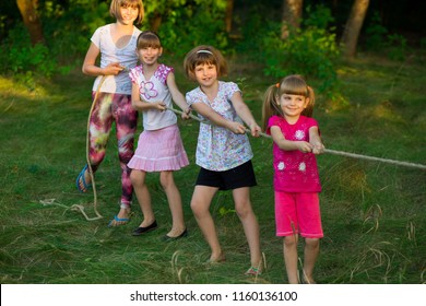 Group Happy Children Playing Tug War Stock Photo 1160136109 | Shutterstock