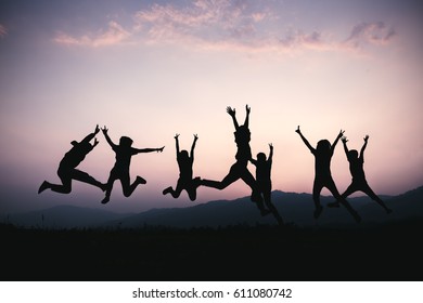 Happy Group In Field Images, Stock Photos & Vectors 